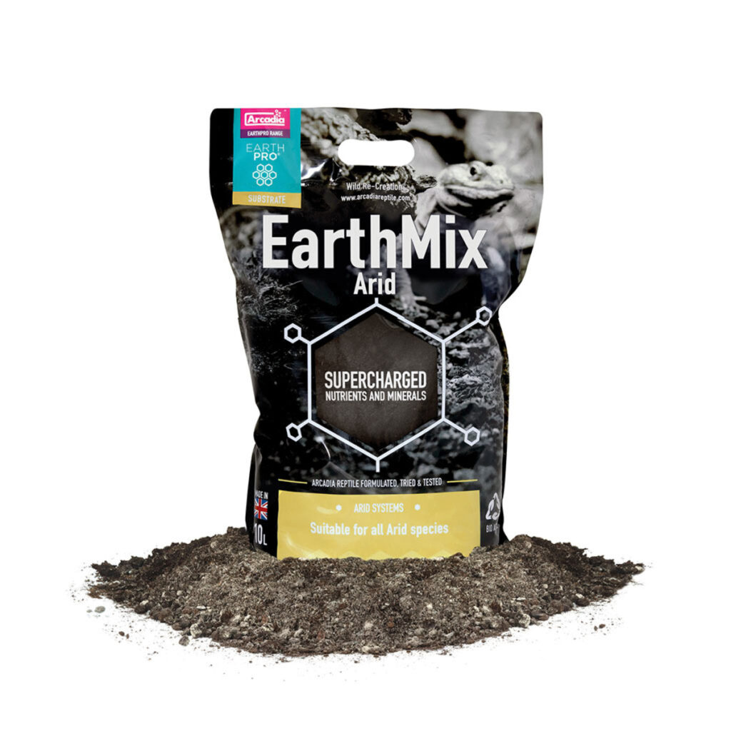 bag of Arcadia Earthmix - Arid in a pile against a white background