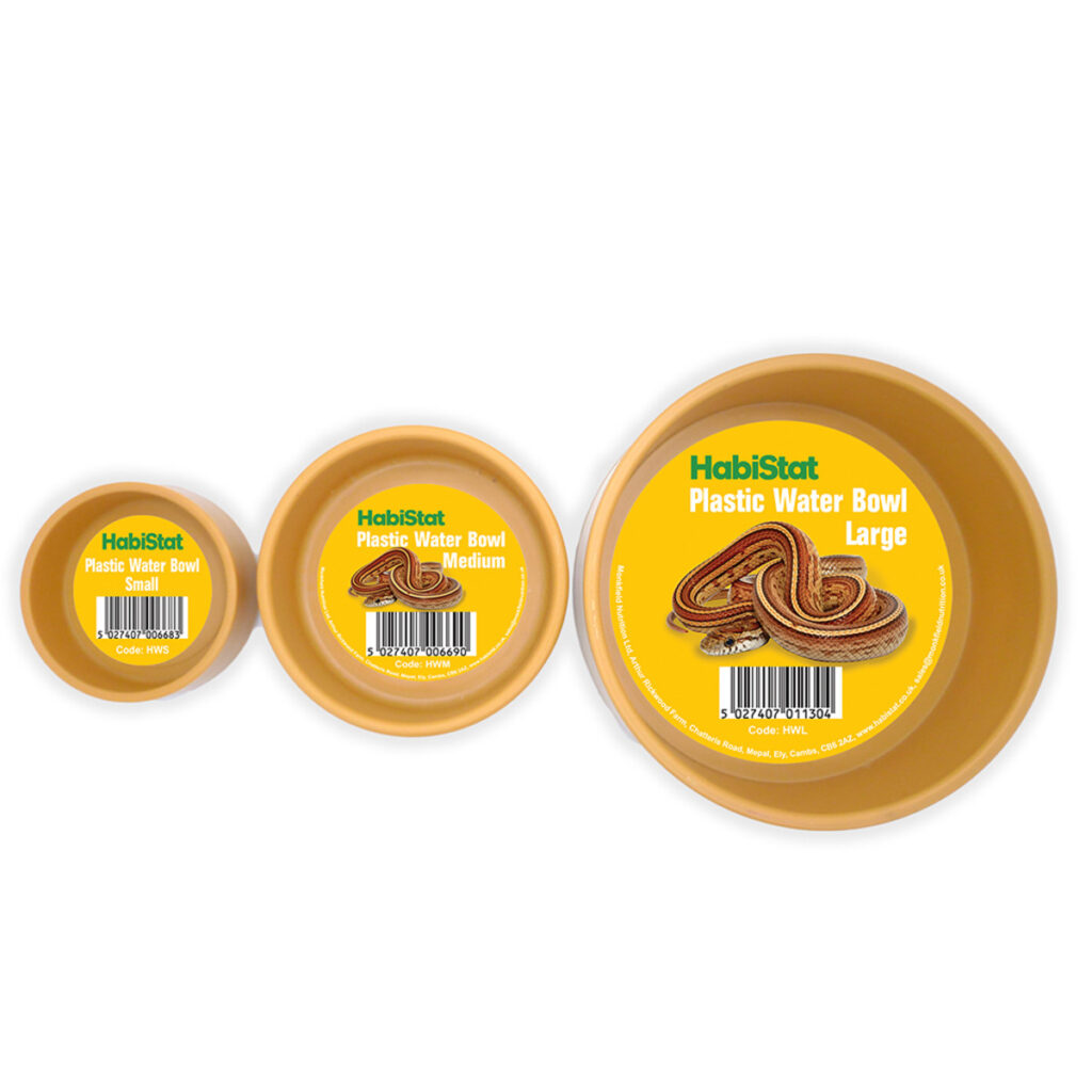 Habistat plastic water bowl in various sizes