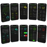 multiple phones showing the versatility of their remote thermostat app